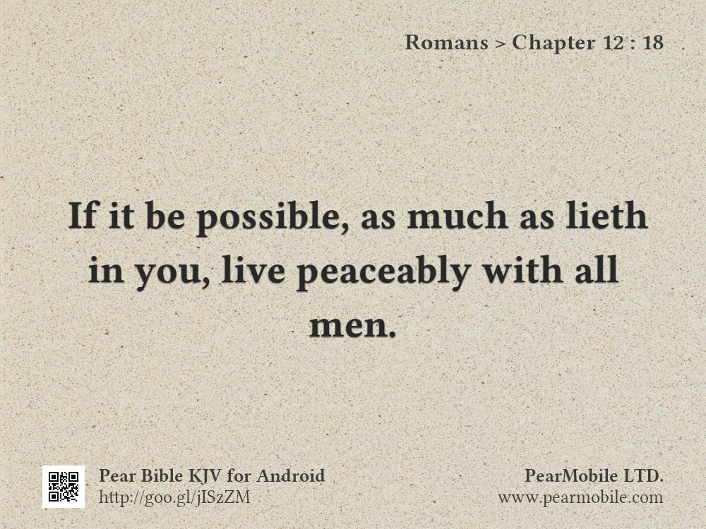 Romans, Chapter 12:18